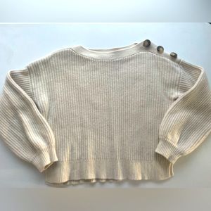 Madewell Sweater with Button Shoulder Detail